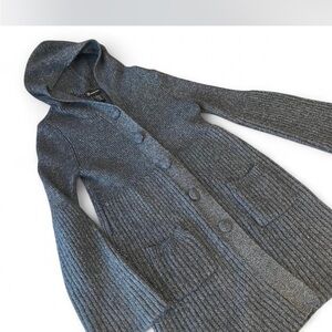 Vintage INC International Concepts hooded gray sweater with a little sparkle